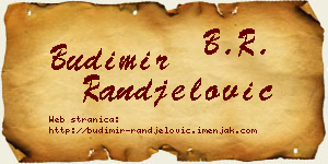 Budimir Ranđelović vizit kartica